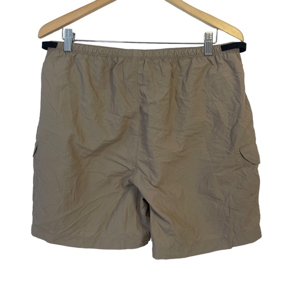 The North Face Tan Beige Flat Front Mesh Lined Nylon Hiking Activewear Shorts - Picture 11 of 13